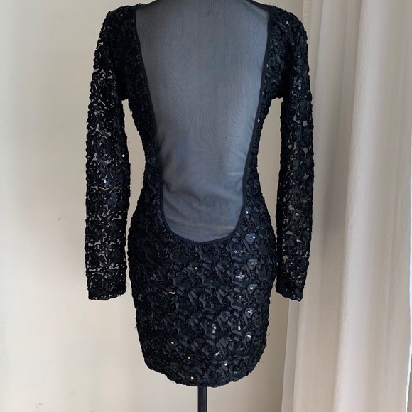 Sequenced Black Mini Dress | Small | LBD | Small - Picture 3 of 4
